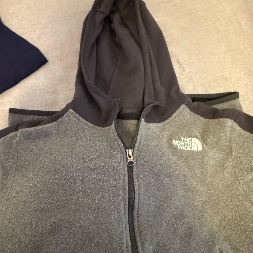 The North Face Charcoal and Black Zip-Up Hoodie